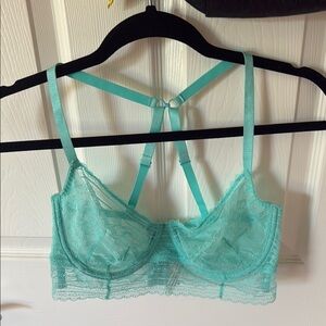 Free People Blue Lace Racerback Bra